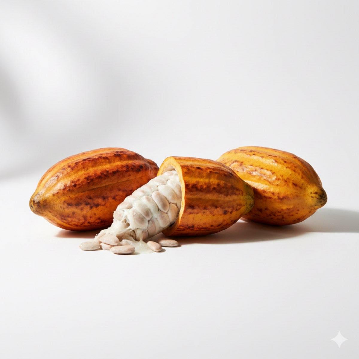 Ripe cocoa pods