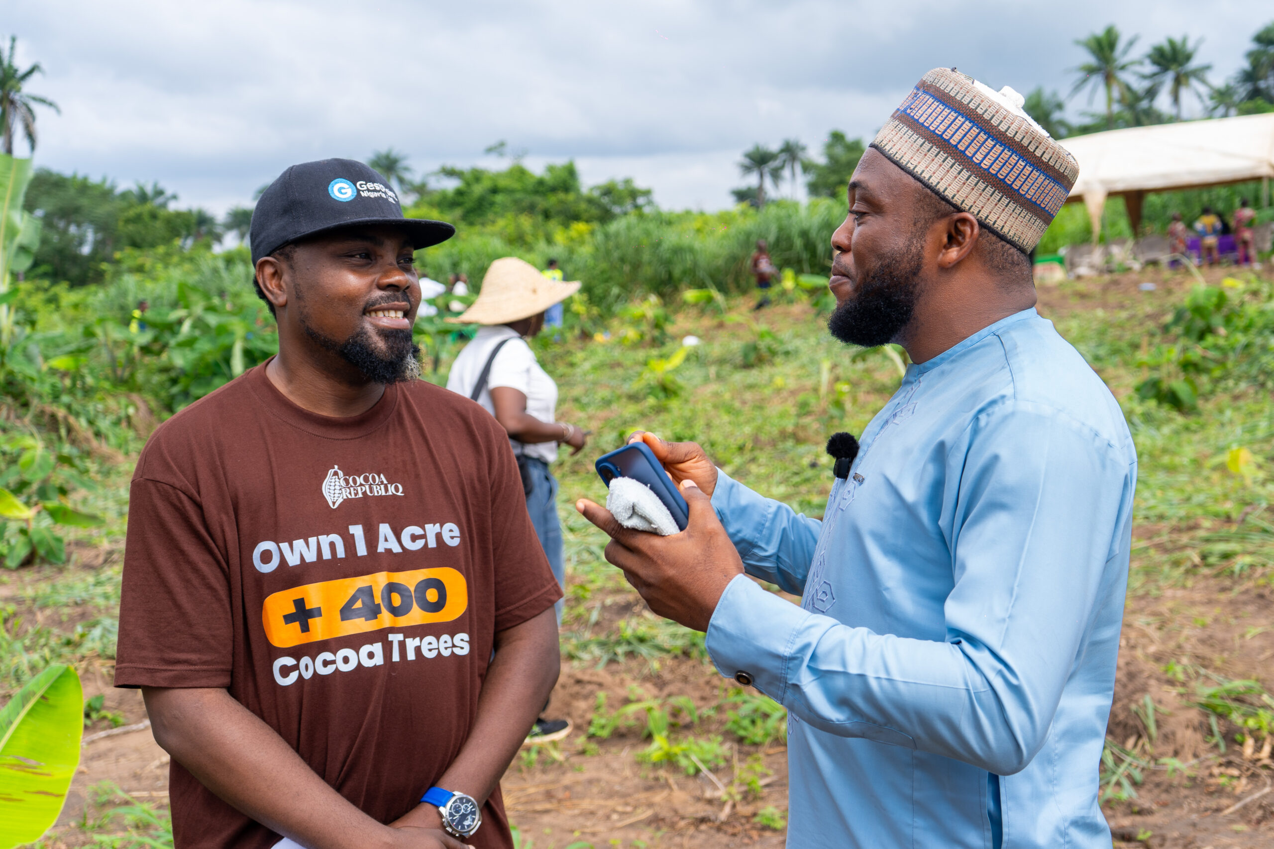 Proud Cocoa RepubliQ landowner on the farm